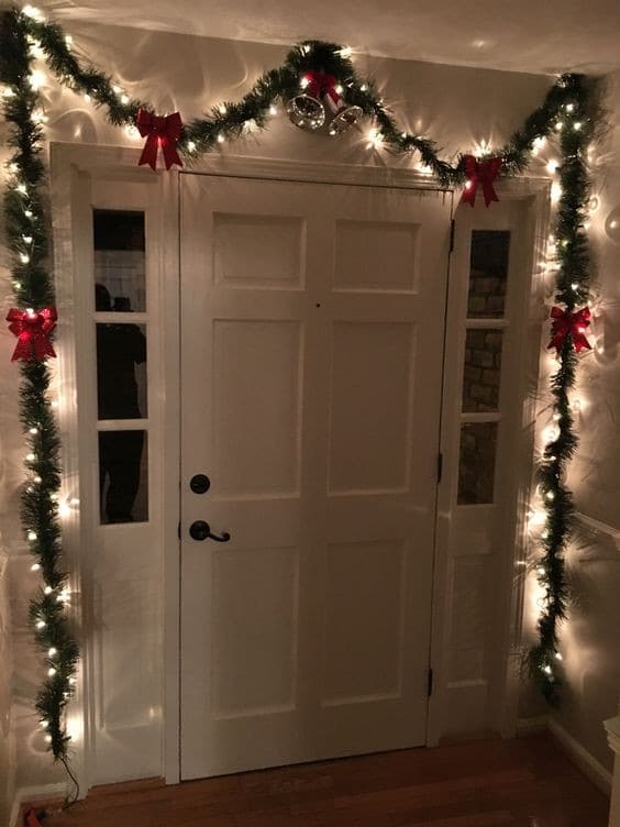 10 idées pour décorer la porte d'entrée pour Noël 10