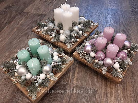 Noël: 20 Centres de Tables avec Bougies et Pommes de Pin 2 Noël: 20 Centres de Tables avec Bougies et Pommes de Pin 2
