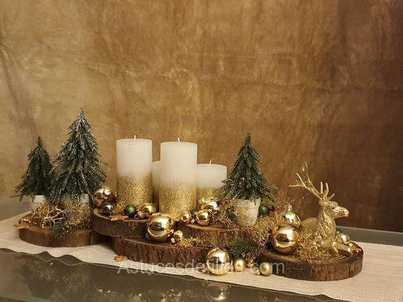 Noël: 20 Centres de Tables avec Bougies et Pommes de Pin 3 Noël: 20 Centres de Tables avec Bougies et Pommes de Pin 3
