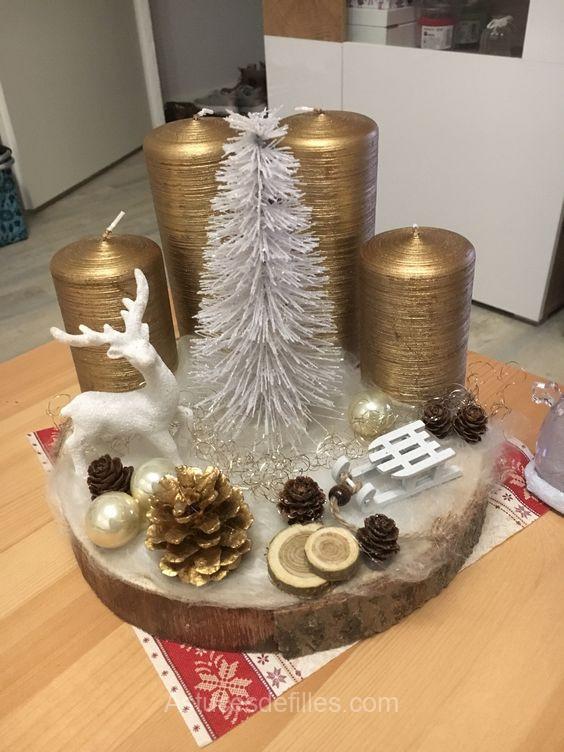 Noël: 20 Centres de Tables avec Bougies et Pommes de Pin 6 Noël: 20 Centres de Tables avec Bougies et Pommes de Pin 6