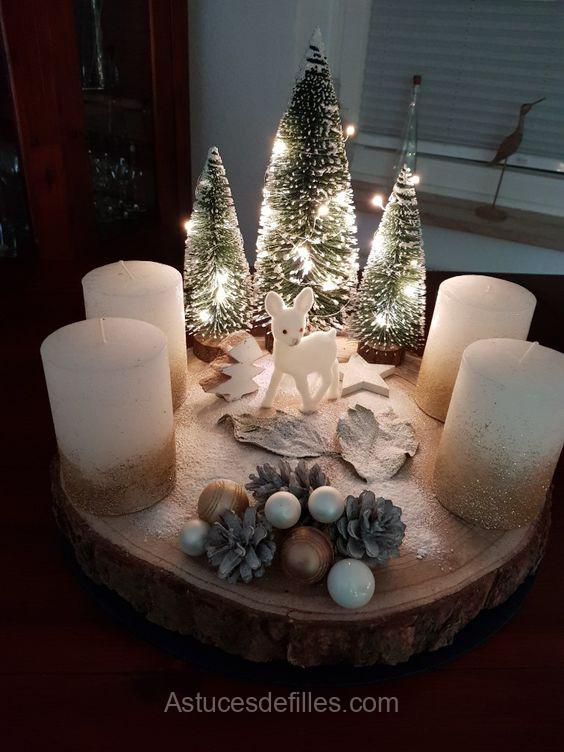 Noël: 20 Centres de Tables avec Bougies et Pommes de Pin 8 Noël: 20 Centres de Tables avec Bougies et Pommes de Pin 8