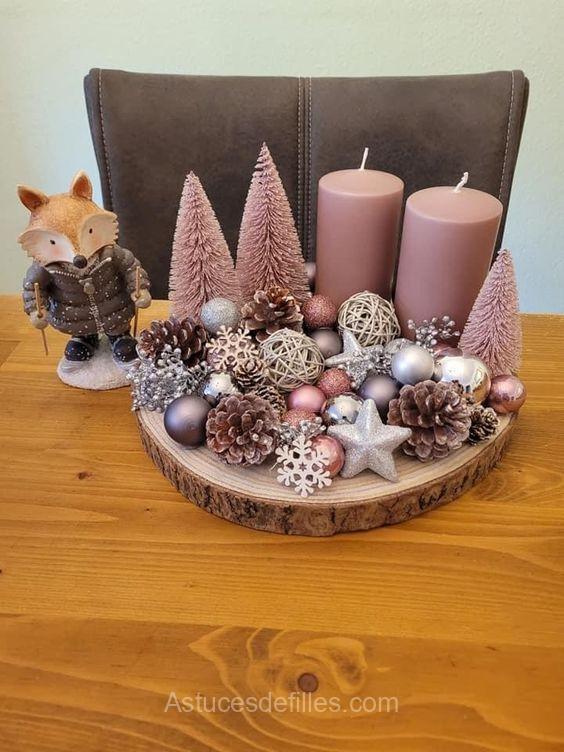 Noël: 20 Centres de Tables avec Bougies et Pommes de Pin 1 Noël: 20 Centres de Tables avec Bougies et Pommes de Pin 1