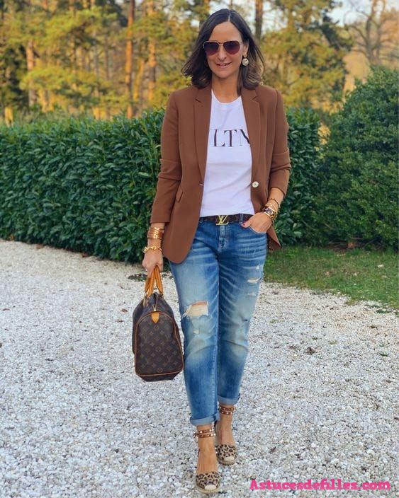 24 idées pour assortir des jeans pour les dames modernes 7
