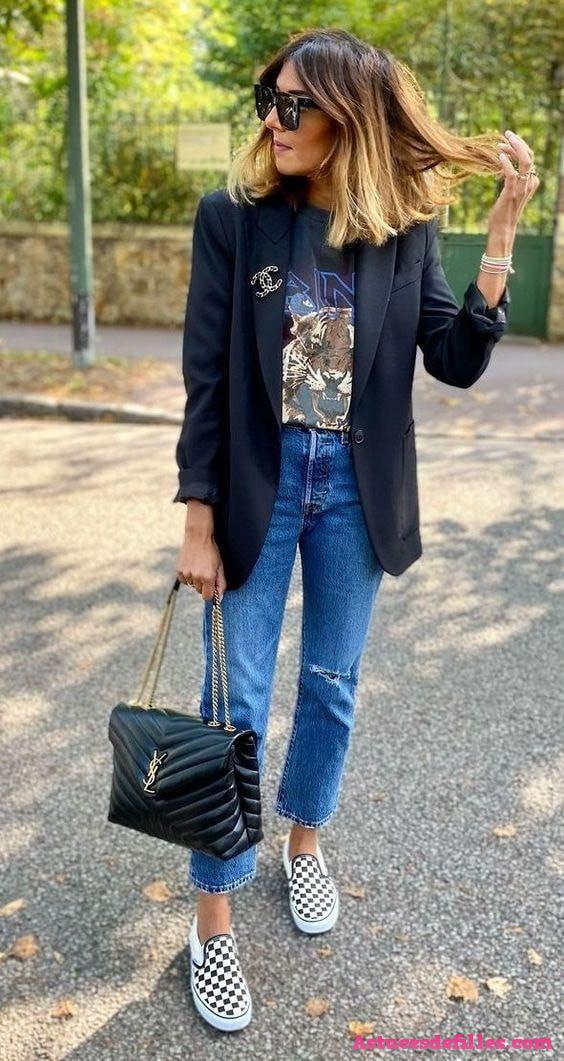 24 idées pour assortir des jeans pour les dames modernes 9