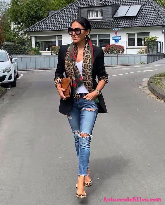 24 idées pour assortir des jeans pour les dames modernes 22