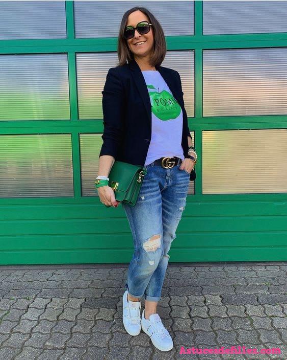 24 idées pour assortir des jeans pour les dames modernes 24