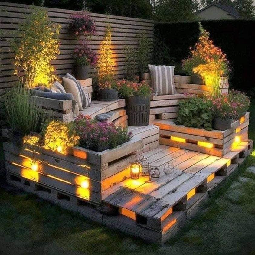 40 Magnifiques salons de jardin faites avec des palettes 16