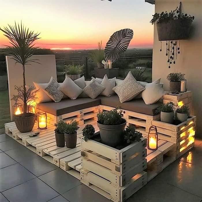 40 Magnifiques salons de jardin faites avec des palettes 40
