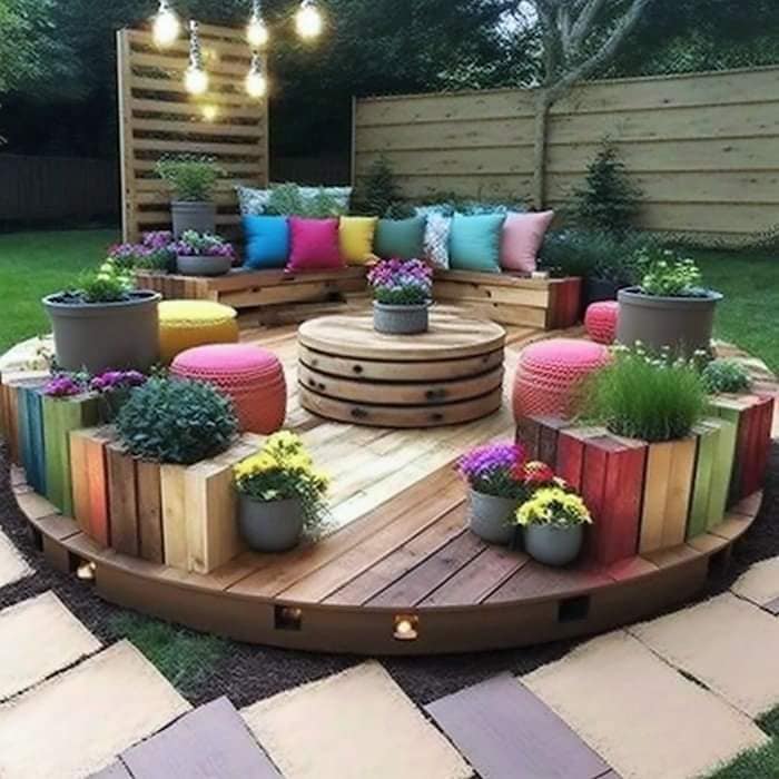 40 Magnifiques salons de jardin faites avec des palettes 6