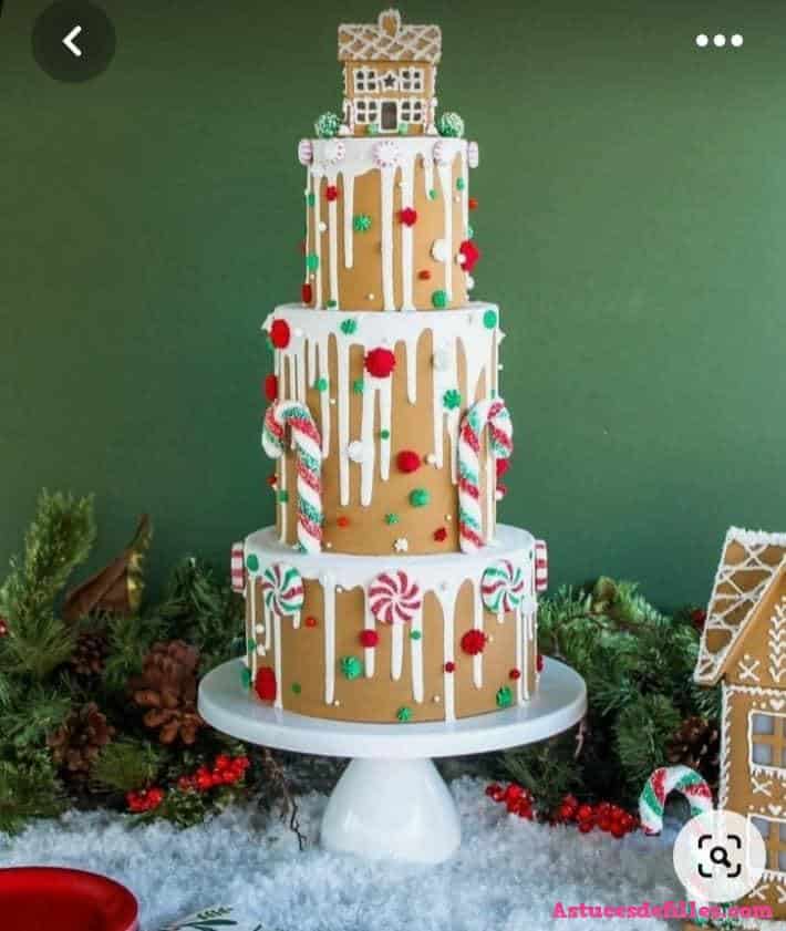 40 Très beaux gâteaux de Noël pour vous inspirer 36