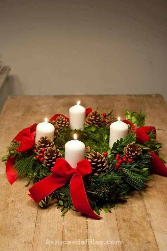 80 Beaux centres de table pour décorer votre table de Noël 2 80 Beaux centres de table pour décorer votre table de Noël 2