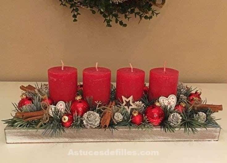 80 Beaux centres de table pour décorer votre table de Noël 14 80 Beaux centres de table pour décorer votre table de Noël 14