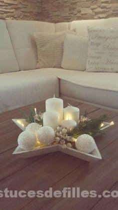 80 Beaux centres de table pour décorer votre table de Noël 21 80 Beaux centres de table pour décorer votre table de Noël 21