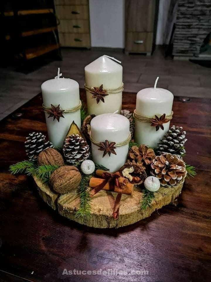 80 Beaux centres de table pour décorer votre table de Noël 22 80 Beaux centres de table pour décorer votre table de Noël 22