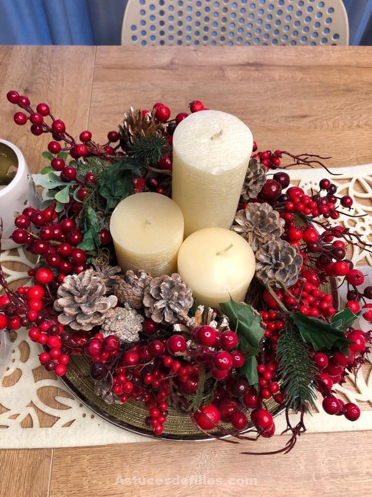 80 Beaux centres de table pour décorer votre table de Noël 31 80 Beaux centres de table pour décorer votre table de Noël 31