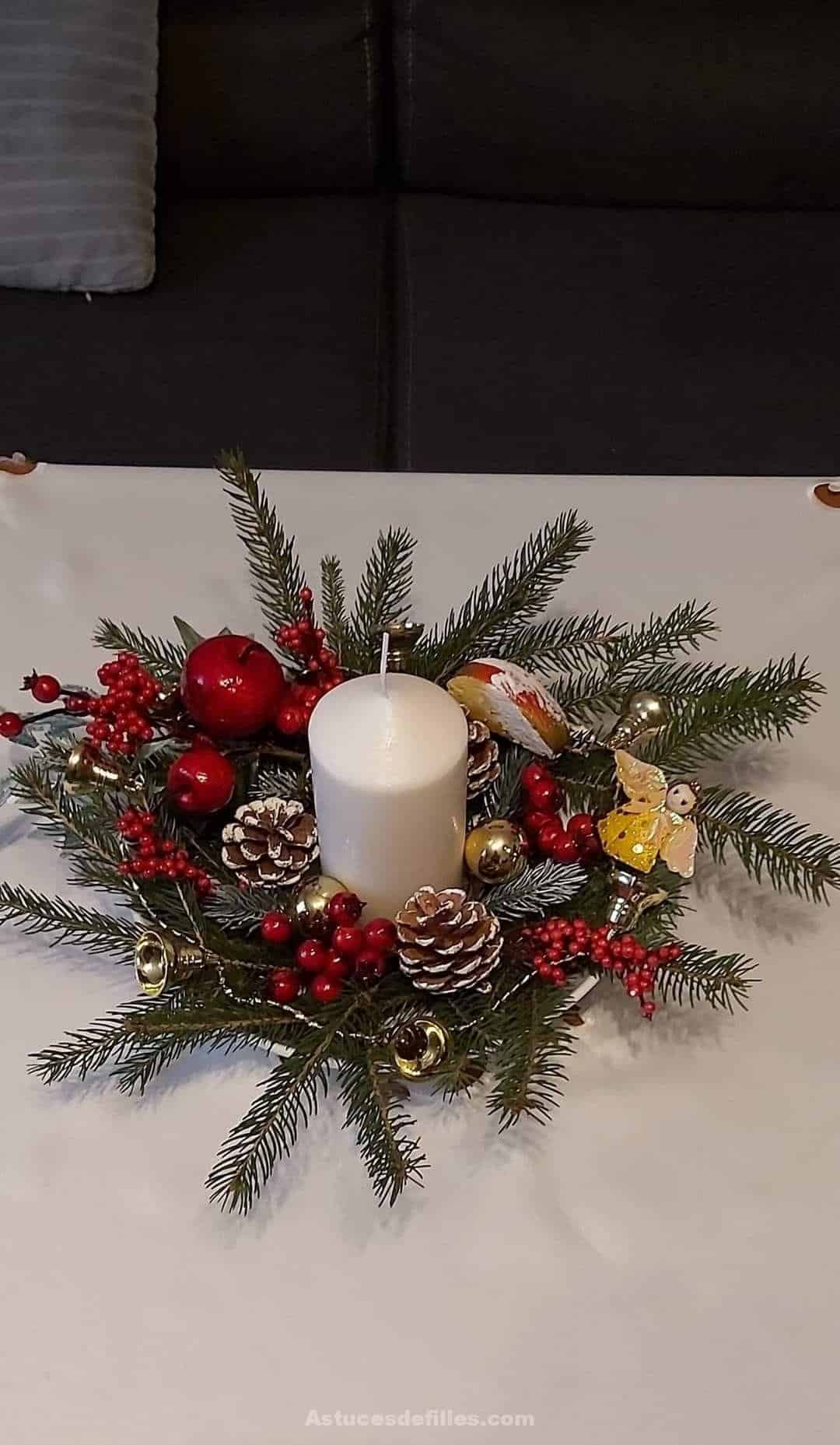 80 Beaux centres de table pour décorer votre table de Noël 39 80 Beaux centres de table pour décorer votre table de Noël 39