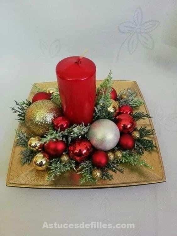 80 Beaux centres de table pour décorer votre table de Noël 42 80 Beaux centres de table pour décorer votre table de Noël 42