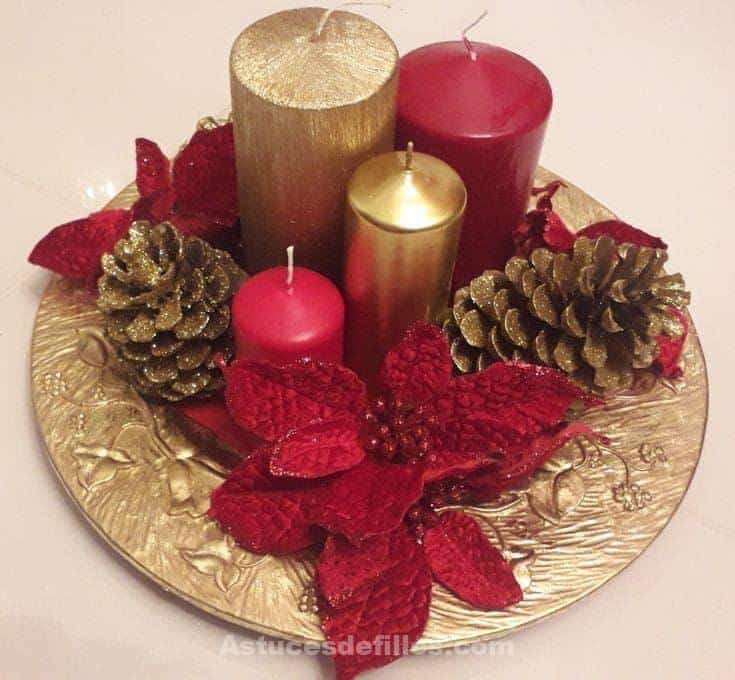 80 Beaux centres de table pour décorer votre table de Noël 44 80 Beaux centres de table pour décorer votre table de Noël 44
