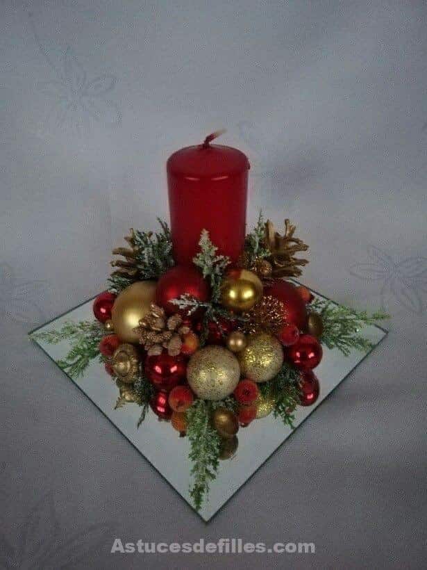 80 Beaux centres de table pour décorer votre table de Noël 45 80 Beaux centres de table pour décorer votre table de Noël 45