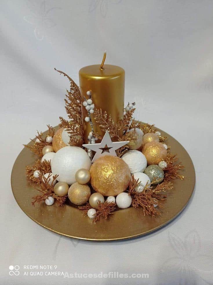80 Beaux centres de table pour décorer votre table de Noël 49 80 Beaux centres de table pour décorer votre table de Noël 49