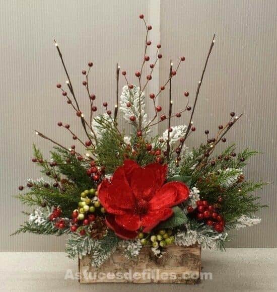 80 Beaux centres de table pour décorer votre table de Noël 52 80 Beaux centres de table pour décorer votre table de Noël 52