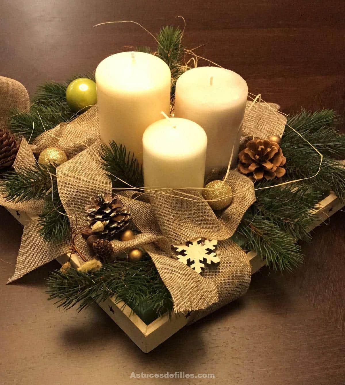 80 Beaux centres de table pour décorer votre table de Noël 58 80 Beaux centres de table pour décorer votre table de Noël 58