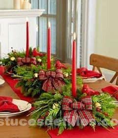 80 Beaux centres de table pour décorer votre table de Noël 62