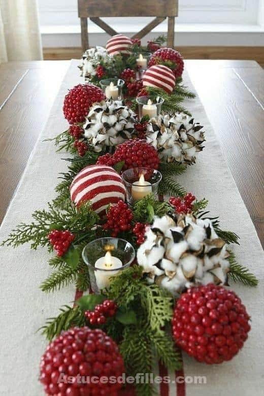 80 Beaux centres de table pour décorer votre table de Noël 63 80 Beaux centres de table pour décorer votre table de Noël 63