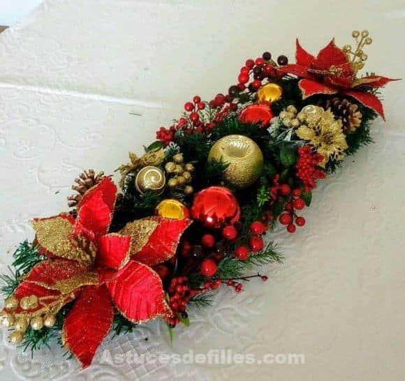 80 Beaux centres de table pour décorer votre table de Noël 68 80 Beaux centres de table pour décorer votre table de Noël 68