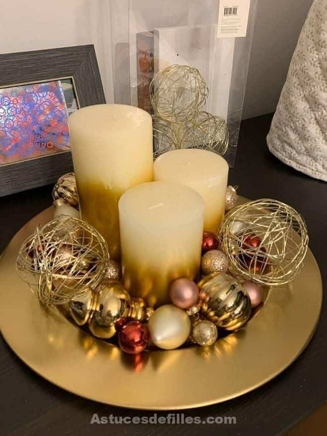 80 Beaux centres de table pour décorer votre table de Noël 78 80 Beaux centres de table pour décorer votre table de Noël 78