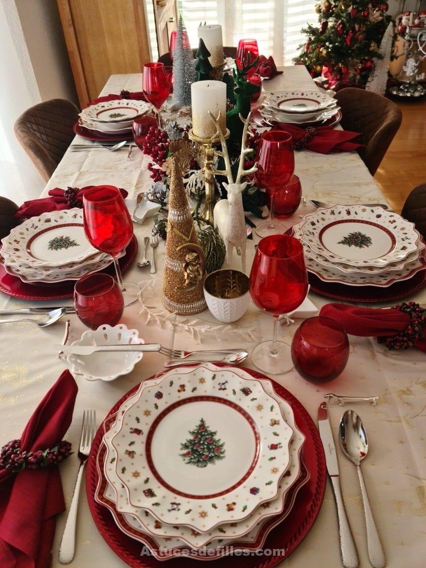 80 Décorations de tables de Noël et repas de Noël 21