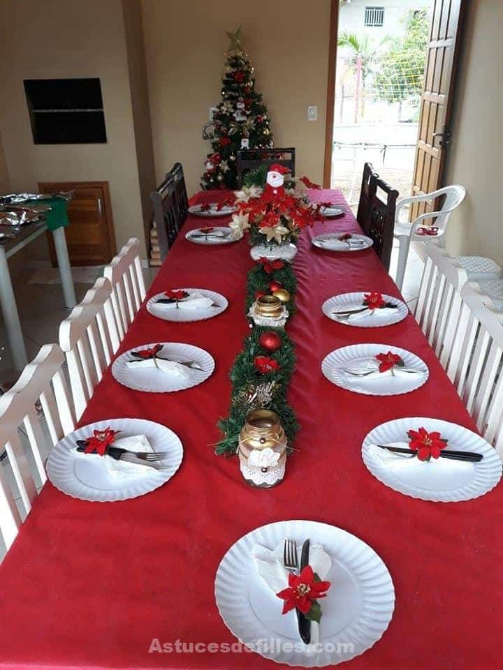 80 Décorations de tables de Noël et repas de Noël 53