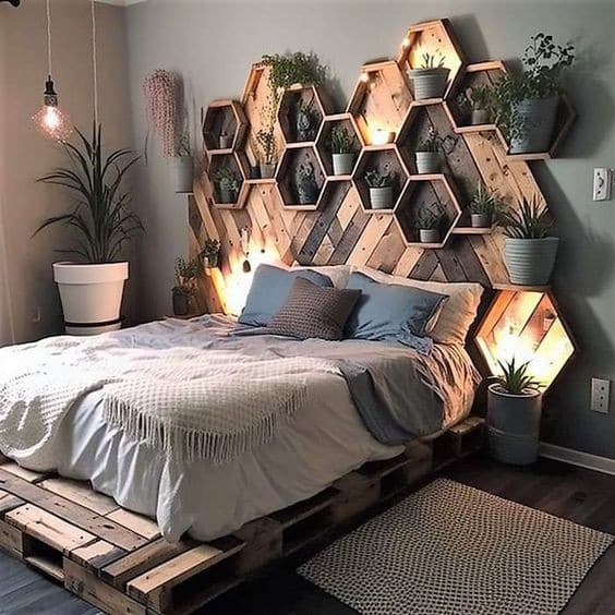 8 Designs modernes de lits en bois de palettes 2
