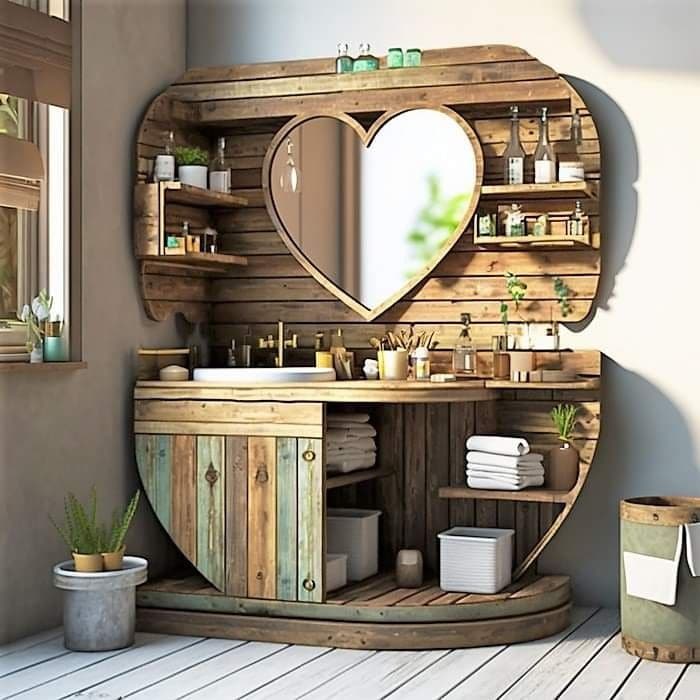 34 Meubles de salles de bain originaux en bois 9