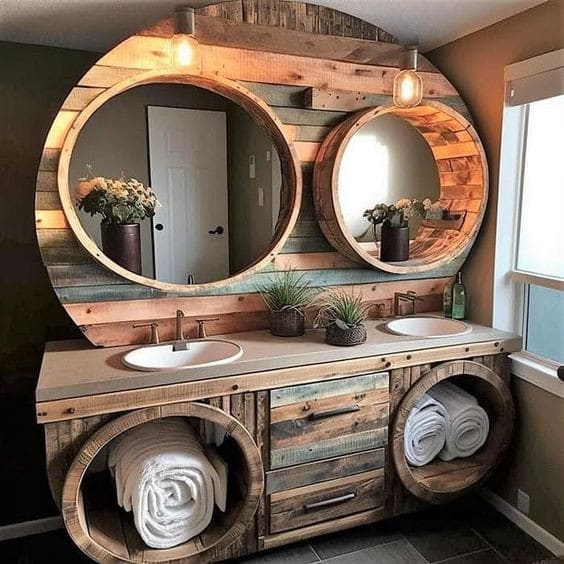34 Meubles de salles de bain originaux en bois 25 34 Meubles de salles de bain originaux en bois 25