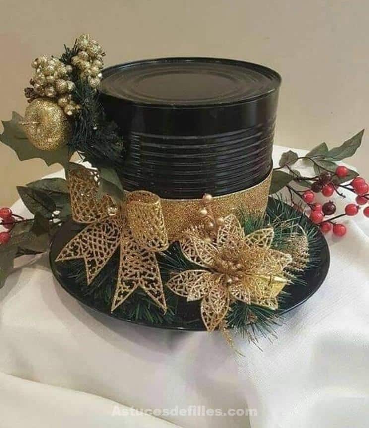 9 Décorations de Noël avec des boites de conserves 8