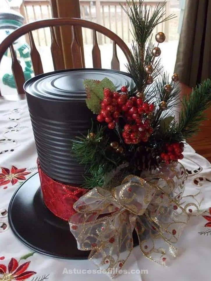 9 Décorations de Noël avec des boites de conserves 5