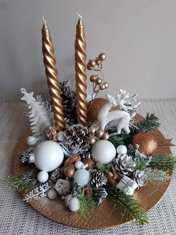 40 centres de table de Noël que vous pouvez faire à la maison 16