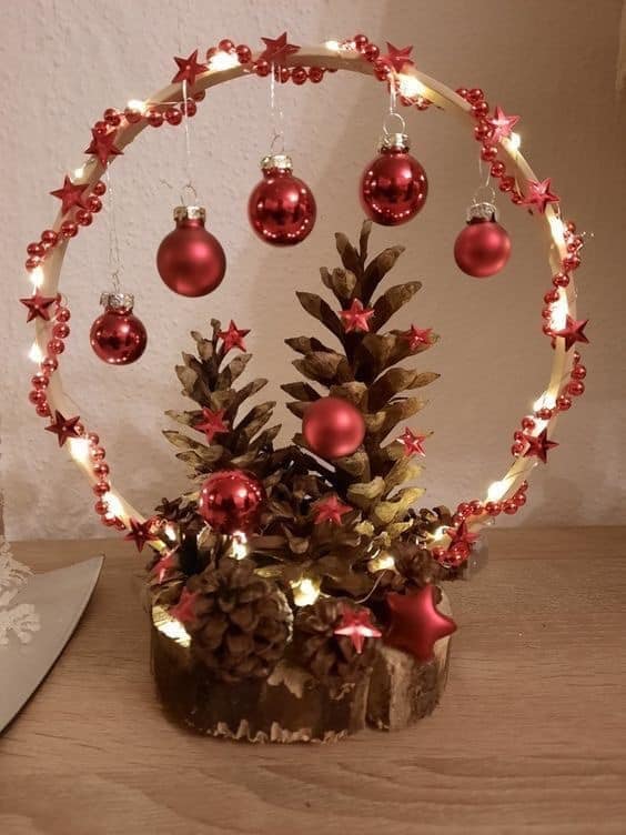 40 centres de table de Noël que vous pouvez faire à la maison 28