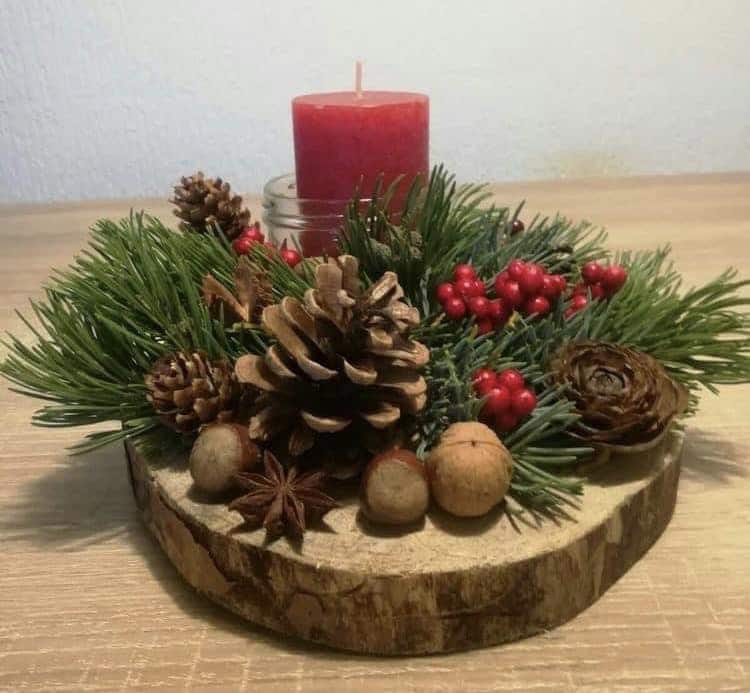 40 centres de table de Noël que vous pouvez faire à la maison 35