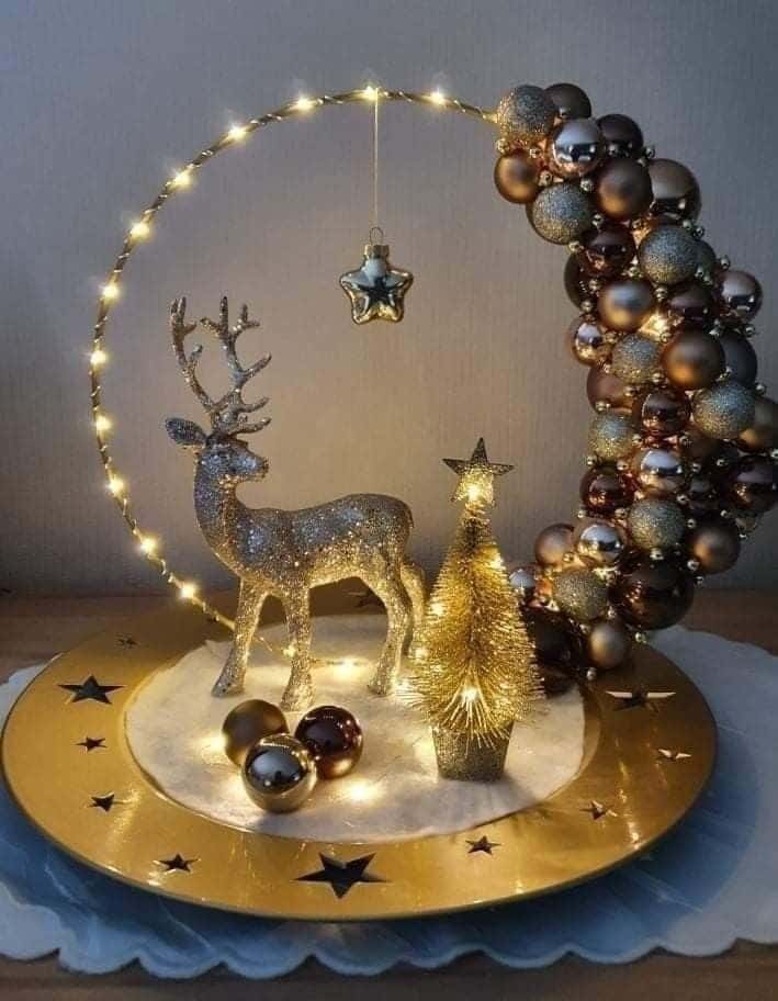 40 centres de table de Noël que vous pouvez faire à la maison 36