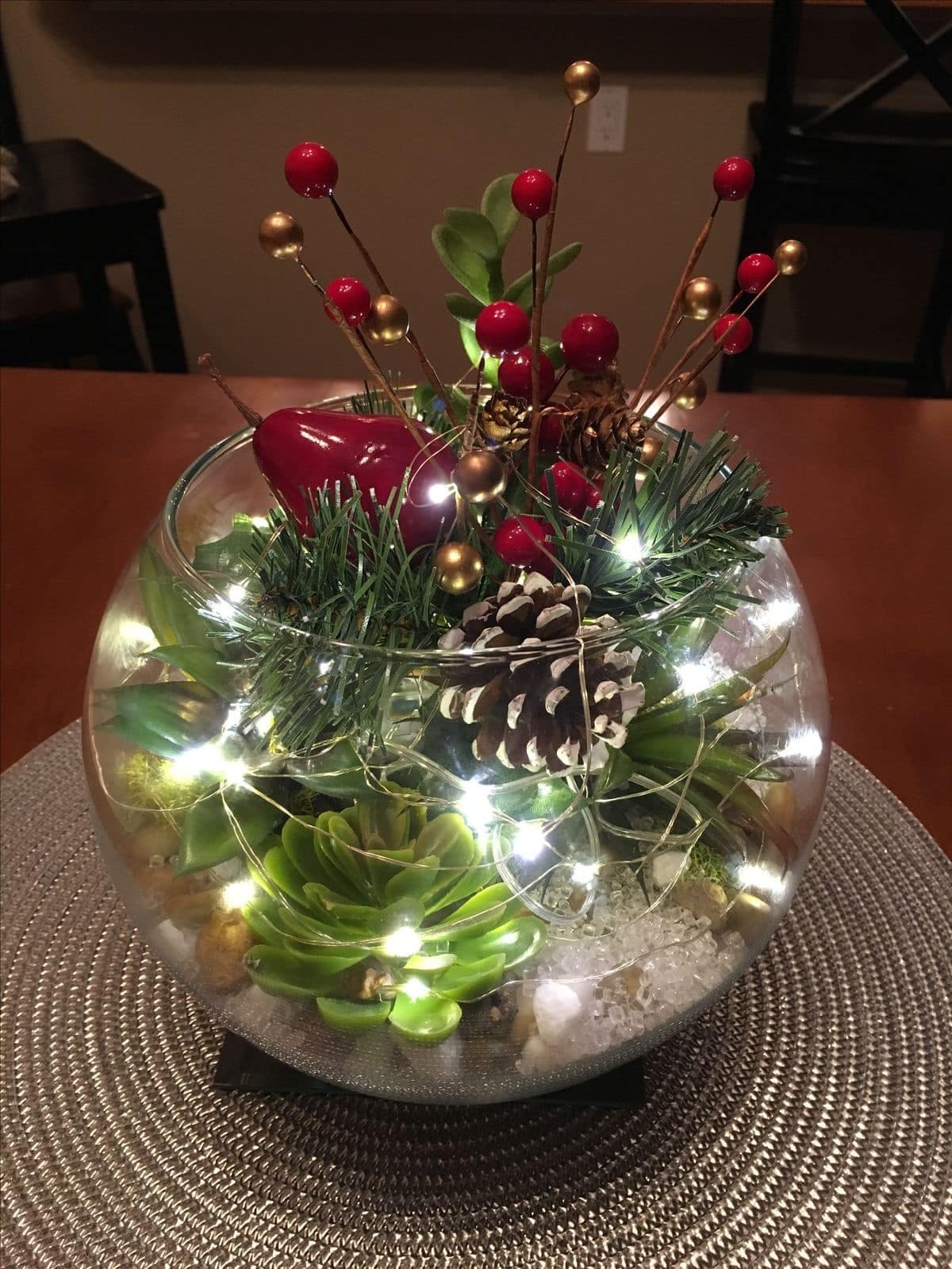 40 centres de table de Noël que vous pouvez faire à la maison 39