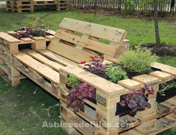 39 idées de bancs en bois DIY pour vos fleurs 2
