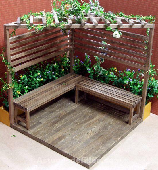 39 idées de bancs en bois DIY pour vos fleurs 13