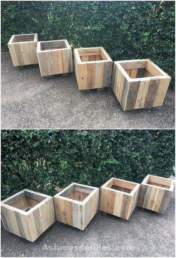 39 idées de bancs en bois DIY pour vos fleurs 38