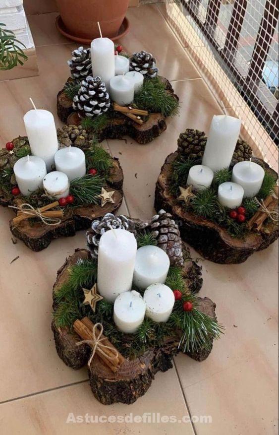 30 Centres de tables de Noël DIY en bois à recréer pendant les vacances 2 30 Centres de tables de Noël DIY en bois à recréer pendant les vacances 2