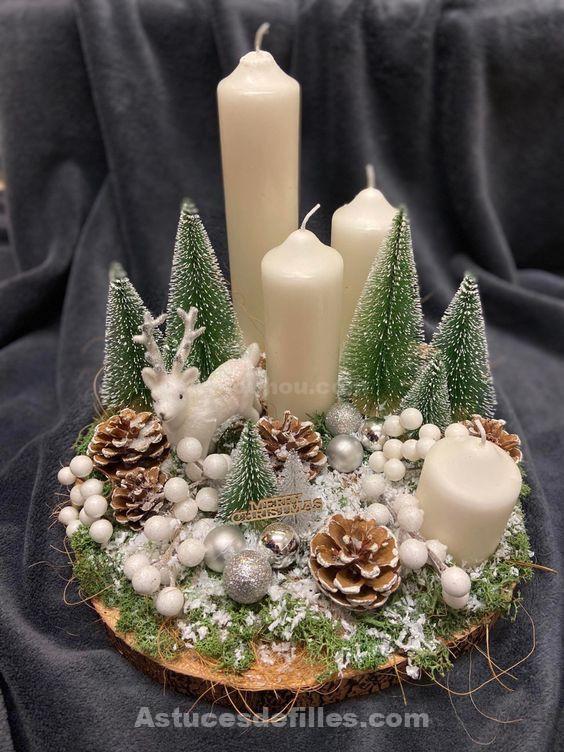 30 Centres de tables de Noël DIY en bois à recréer pendant les vacances 7 30 Centres de tables de Noël DIY en bois à recréer pendant les vacances 7