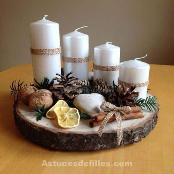 30 Centres de tables de Noël DIY en bois à recréer pendant les vacances 9 30 Centres de tables de Noël DIY en bois à recréer pendant les vacances 9