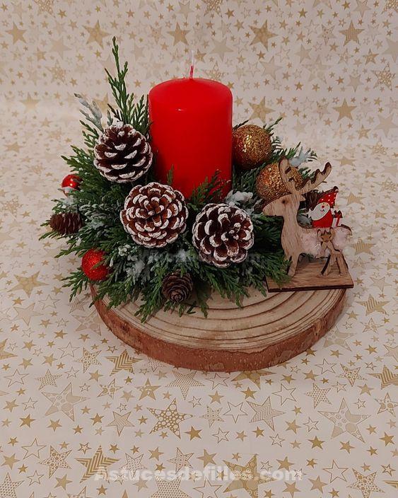 30 Centres de tables de Noël DIY en bois à recréer pendant les vacances 11 30 Centres de tables de Noël DIY en bois à recréer pendant les vacances 11
