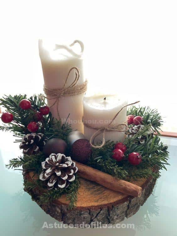 30 Centres de tables de Noël DIY en bois à recréer pendant les vacances 14 30 Centres de tables de Noël DIY en bois à recréer pendant les vacances 14
